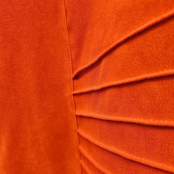 Penningtons Burnt Orange Snap Button Front Closure Long Sleeve Collared Shirt - Picture 10 of 12